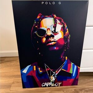 Polo G Vibrant Multicolor Art Displate Poster
